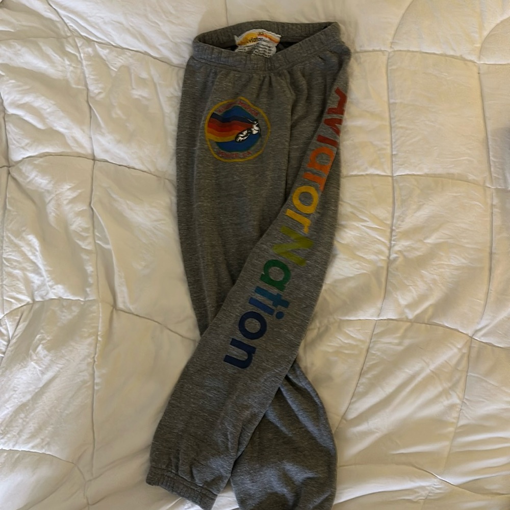 aviator nation grey sweatpants